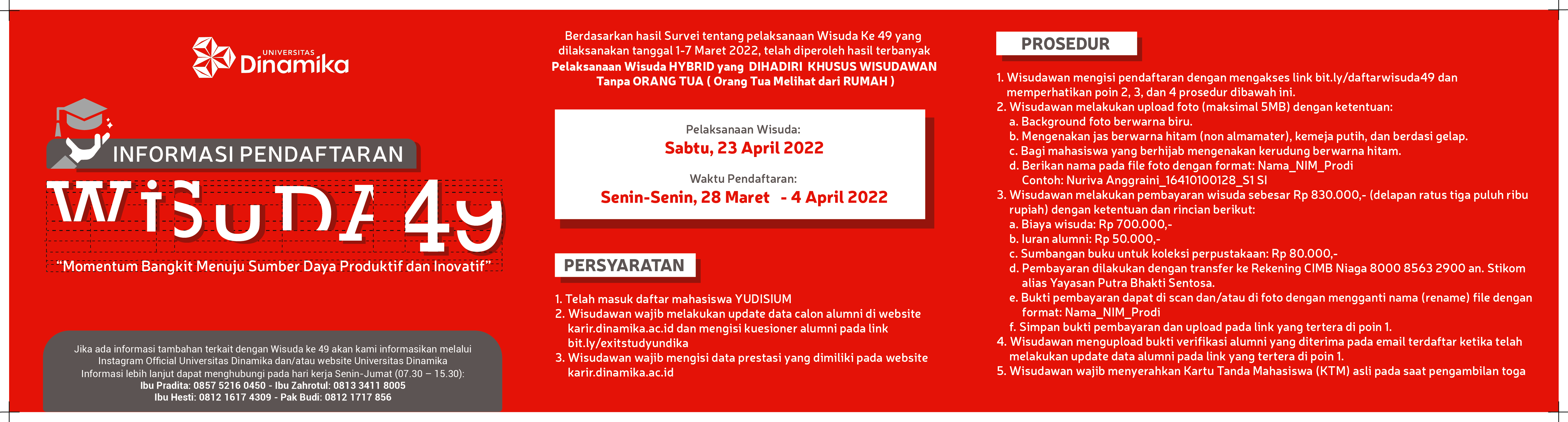 Pendaftaran Wisuda ke 49 Semester Ganjil 211