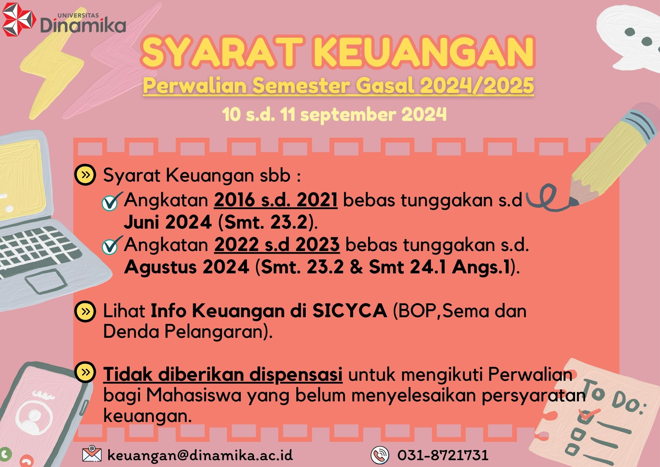 Syarat Keuangan Perwalian Semester 24.1