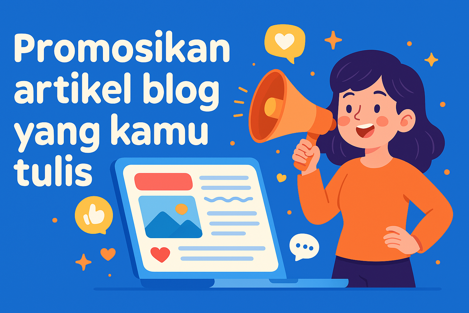 
Promosikan arikel blog yang kamu tulis
