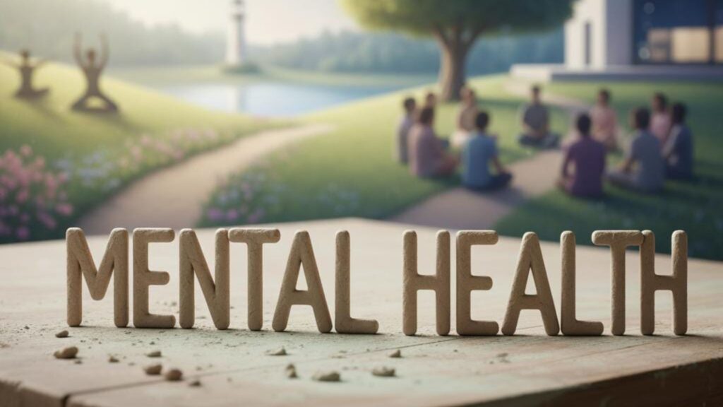 Ilustrasi Tulisan Mental Health