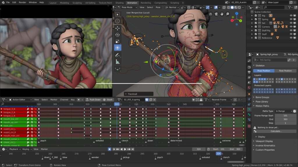 Ilustrasi UI interface Blender