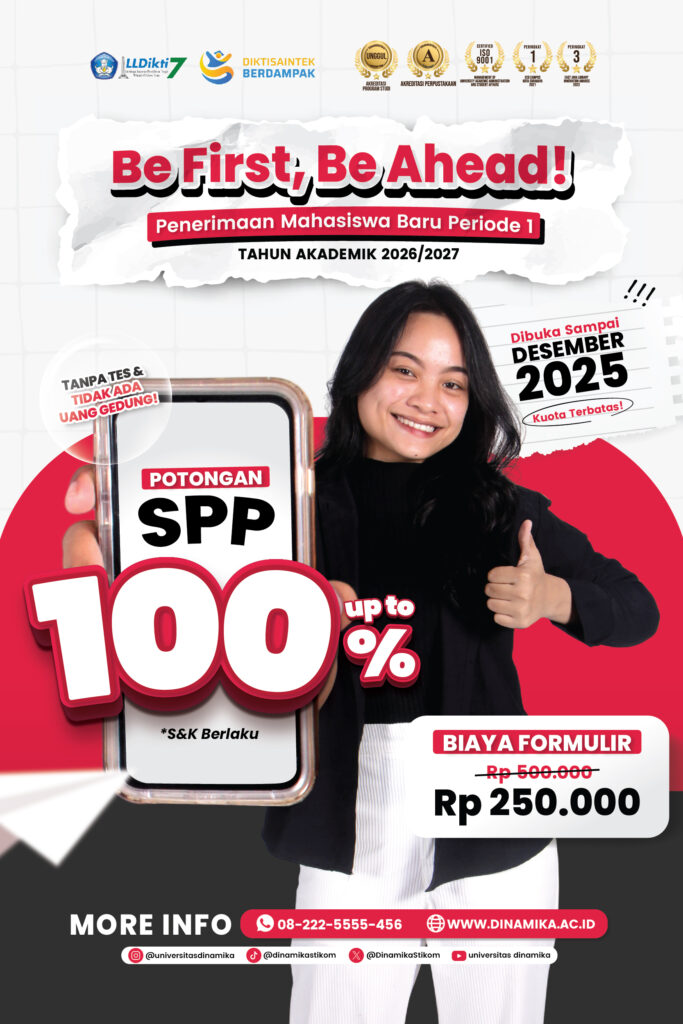 Pendaftaran Kuliah Tahun 2026/2027 Universitas Dinamika Telah Dibuka!