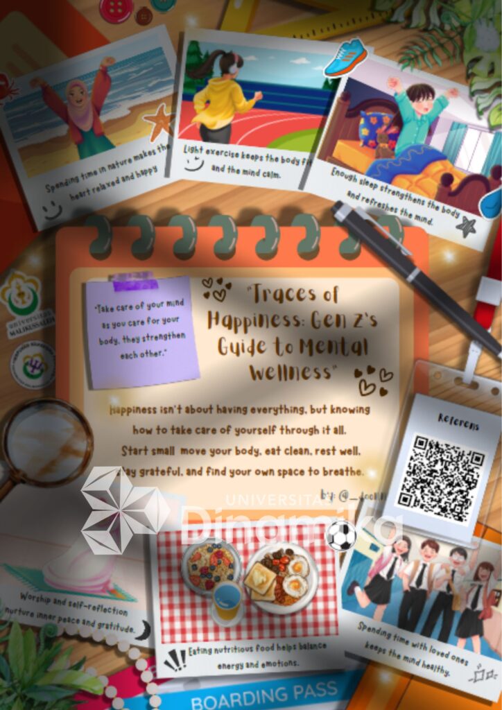 Poster Traces of Happiness Gen Zs Guide to Mental Wellness karya Dony