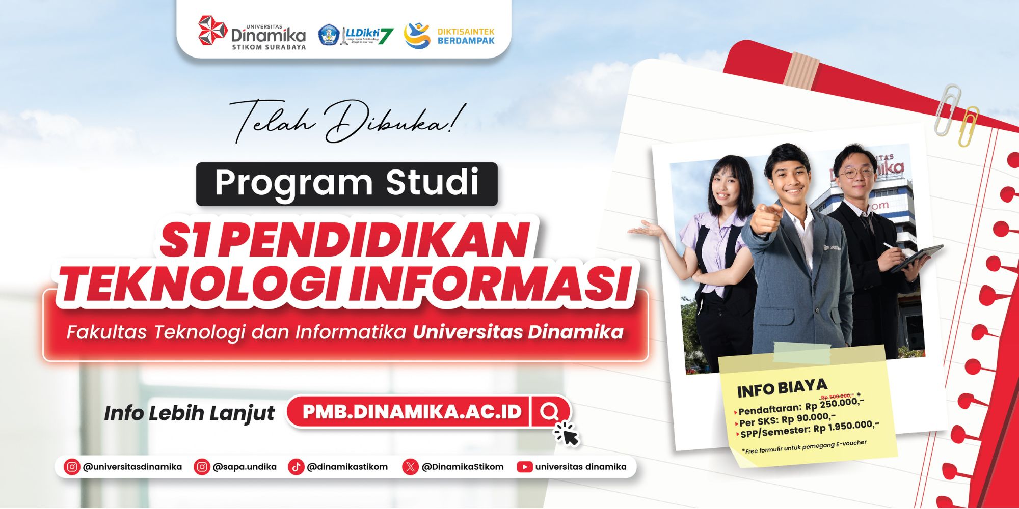 Telah Dibuka! Jurusan Pendidikan Teknologi Informasi Universitas Dinamika