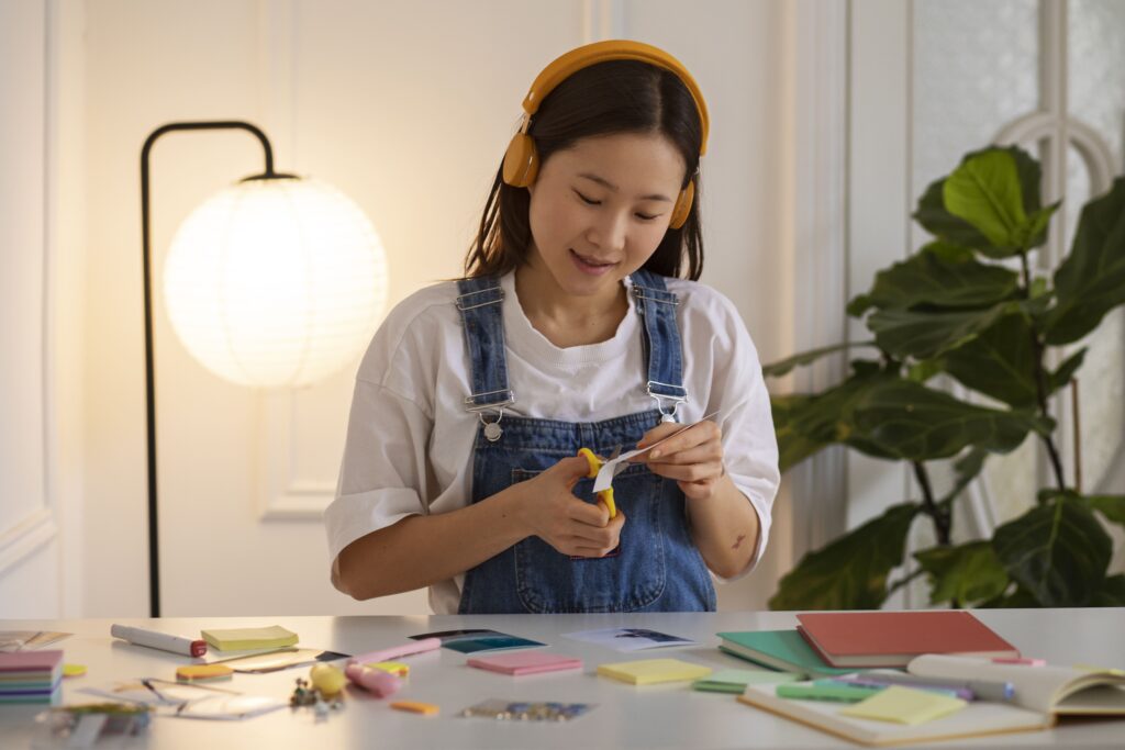 woman creating their own vision board 1