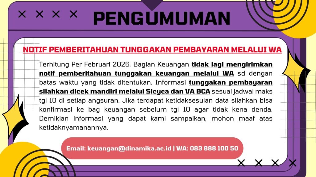 Pengumuman Notif WA Non Aktif