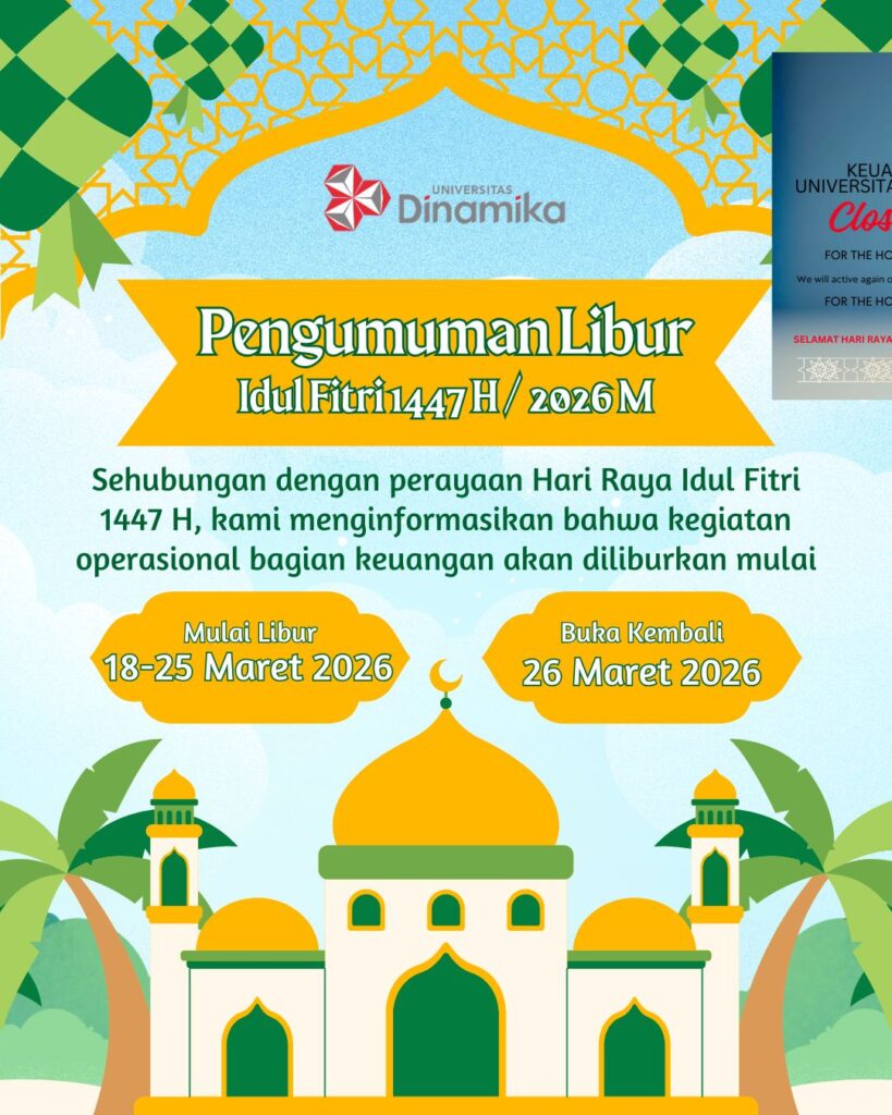 Hijau dan Kuning Ilustratif Ceria Pengumuman Libur Hari Idul Fitri Instagram Post