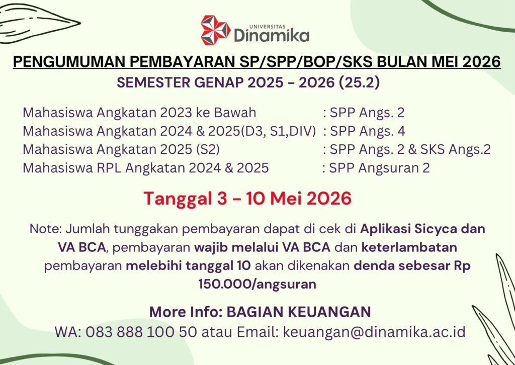 Reminder Pembayaran Mei 2026