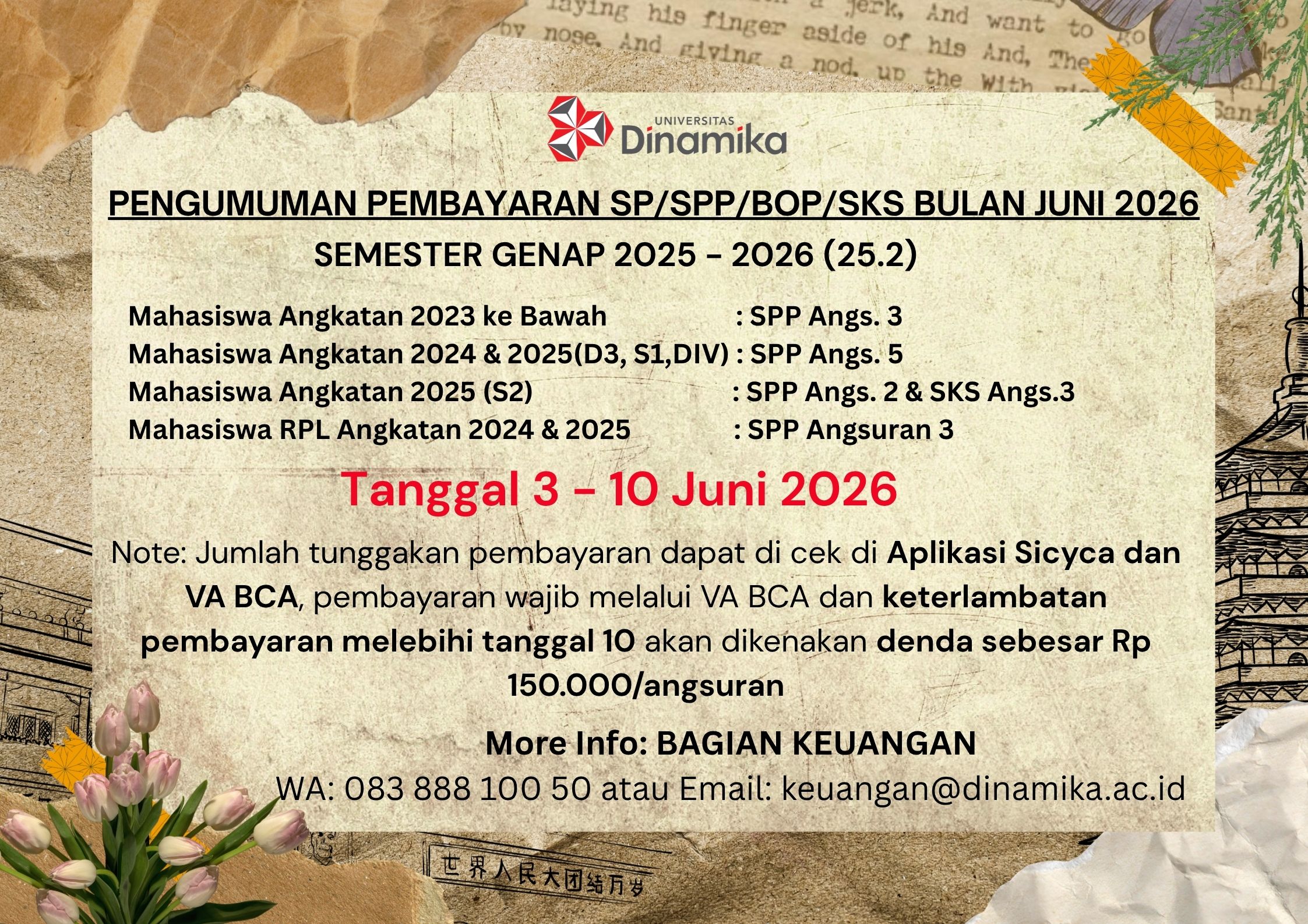 PENGUMUMAN PEMBAYARAN SPSPPBOPSKS BULAN JUNI 2026