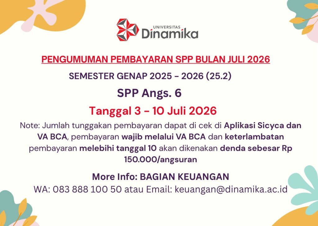 PENGUMUMAN PEMBAYARAN JULI