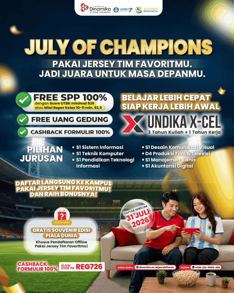 PROMO JULI PIALA DUNIA UNIVERSITAS DINAMIKA
